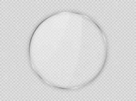 glas bord in cirkel kader geïsoleerd Aan achtergrond. vector illustratie.