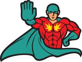 superheld gebaren stopbord vector