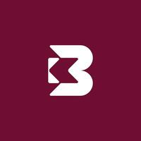 eerste b logo. modern brief b boek logo. onderwijs b logo vector