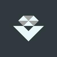 brief v diamant logo vector