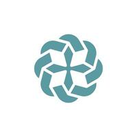 ster Verenigde gemeenschap meetkundig bloem logo vector