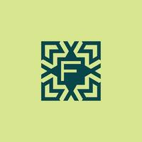 eerste brief f plein abstract patroon logo vector