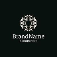 premie en luxe abstract sier- patroon mandala modern logo vector