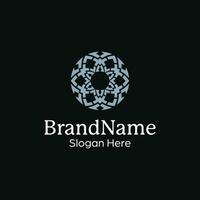 premie en luxe abstract sier- patroon mandala modern logo vector