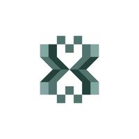 modern en vlak brief X huis gebouw bouw logo vector