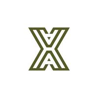 brief bijl of xa logo vector