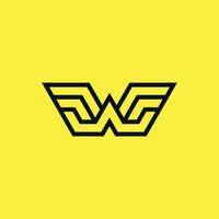 brief fw of wf logo vector