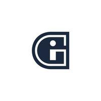 brief ig of gi logo vector