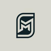 modern eerste brief sm of Mevrouw monogram logo vector