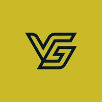 eerste brief vg of gv monogram logo vector