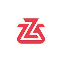 modern en minimalistische eerste brief zu of uz monogram logo vector