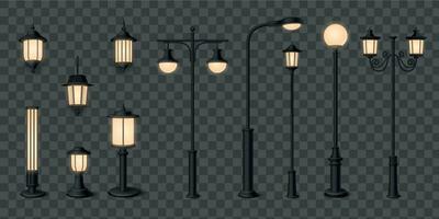 straat lamp realistisch vector