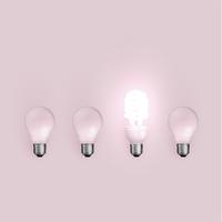 Energiespaarder en originele lightbulbs, vectorillustratie vector