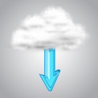 Downloaden van cloud, vector