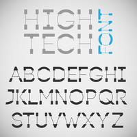 High-tech lettertype, vector