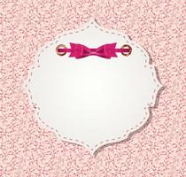 schattige roze frame vectorillustratie vector