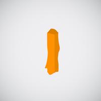 Smeltend oranje karakter, vector