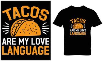 taco's t-shirt ontwerp vector grafisch.