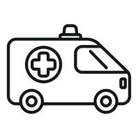 ambulance auto icoon schets vector. helpen mensen vector