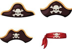 piraten hoeden set vector