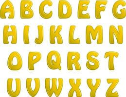 geel glimmend brieven vakantie fonts vector