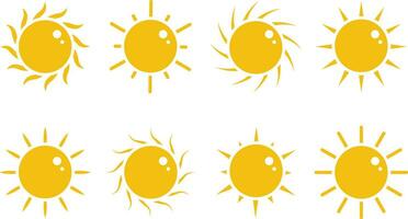 schattig zon vector illustratie. tekenfilm stijl.