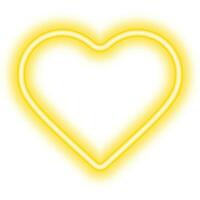 neon hart kader geel vector