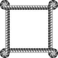 touw knoop hoek grens vector