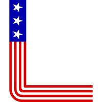 Verenigde Staten van Amerika vlag hoek grens vector