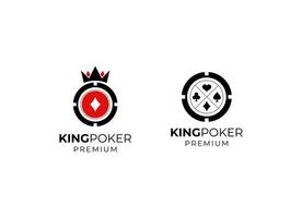 poker club logo ontwerp. vector van poker coint logo element