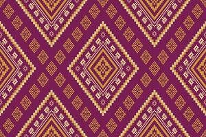 roze traditioneel etnisch patroon paisley bloem ikat achtergrond abstract aztec Afrikaanse Indonesisch Indisch naadloos patroon voor kleding stof afdrukken kleding jurk tapijt gordijnen en sarong vector