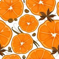 naadloos patroon met oranje en grapefruit vector