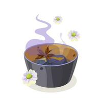 illustratie van aroma en spa accessoires vector