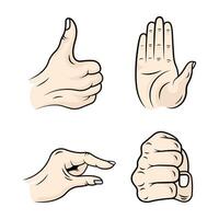 vector illustraties van hand- gebaren