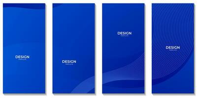 reeks van brochure met abstract blauw Golf helling achtergrond vector