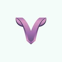 brief v logo met stier vector