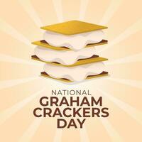 nationaal Graham crackers dag ontwerp sjabloon mooi zo voor viering gebruik. Graham crackers vector illustratie. vector eps 10. vlak ontwerp.