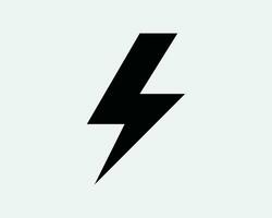 elektriciteit icoon donder energie schok zap Spanning flash macht elektrisch bout in rekening brengen Gevaar volt zwart wit lijn schets vorm teken symbool eps vector