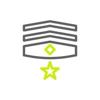 insigne icoon duokleur grijs levendig groen kleur leger symbool perfect. vector