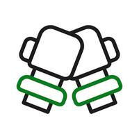 boksen icoon duokleur groen zwart sport symbool illustratie. vector
