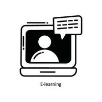 e-learning tekening icoon ontwerp illustratie. school- en studie symbool Aan wit achtergrond eps 10 het dossier vector
