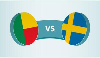 Benin versus Zweden, team sport- wedstrijd concept. vector