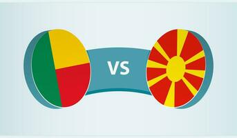 Benin versus Macedonië, team sport- wedstrijd concept. vector