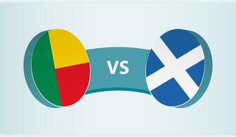 Benin versus Schotland, team sport- wedstrijd concept. vector