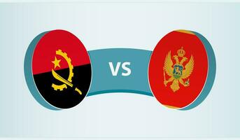 Angola versus Montenegro, team sport- wedstrijd concept. vector