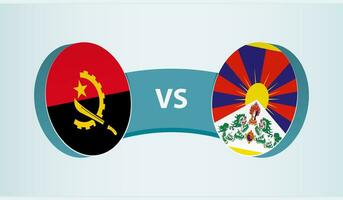 Angola versus Tibet, team sport- wedstrijd concept. vector