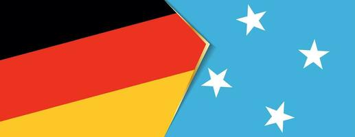 Duitsland en Micronesië vlaggen, twee vector vlaggen.