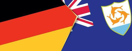 Duitsland en Anguilla vlaggen, twee vector vlaggen.
