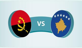 Angola versus kosovo, team sport- wedstrijd concept. vector