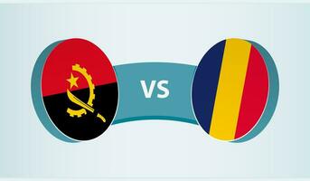 Angola versus Tsjaad, team sport- wedstrijd concept. vector